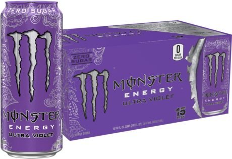 Clearance Sale – Monster Energy Ultra Violet. Sugar Free Energy Drink. 16 Ounce (Pack of 15)